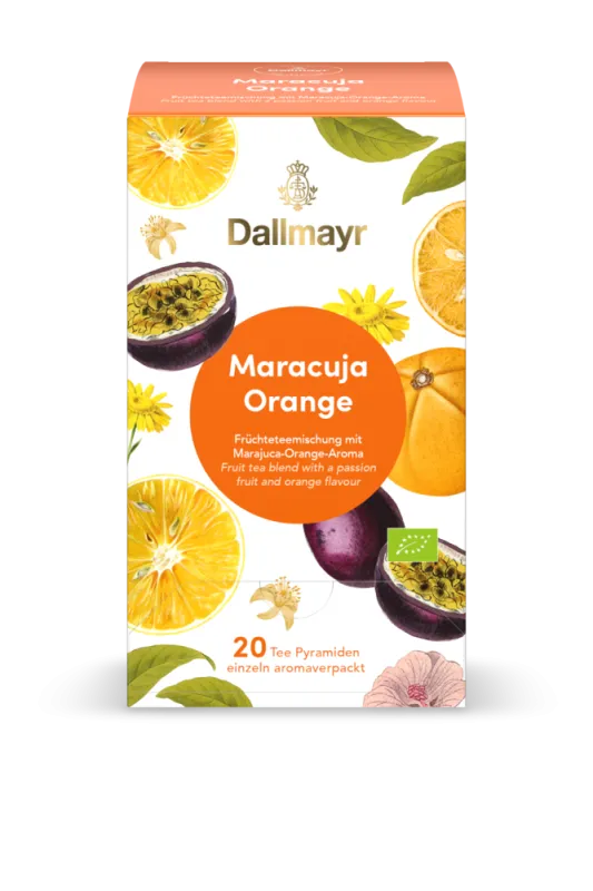 Dallmayr ovocný pyramídový čaj Marakuja/Pomaranč BIO