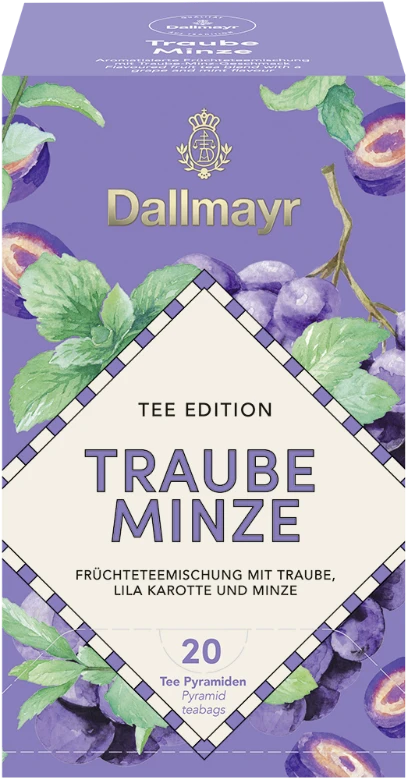 Dallmayr ovocný pyramídový čaj Hrozno/Mäta