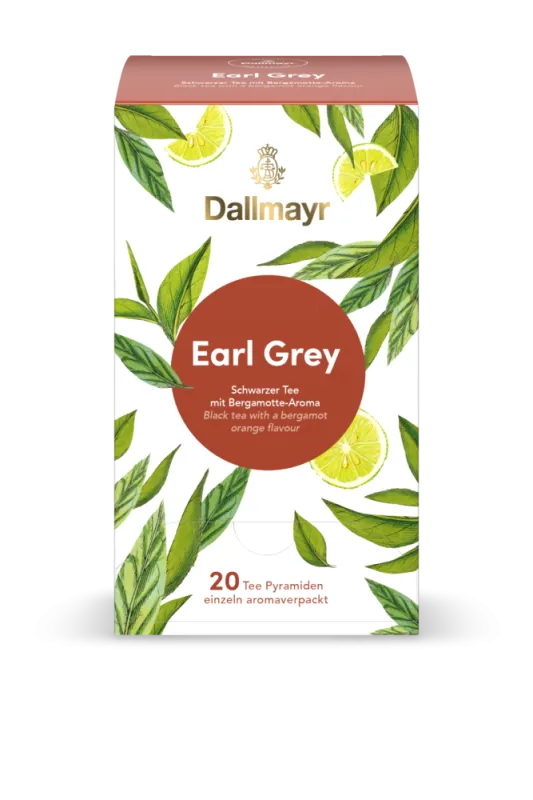 Dallmayr čierny pyramídový čaj Earl Grey