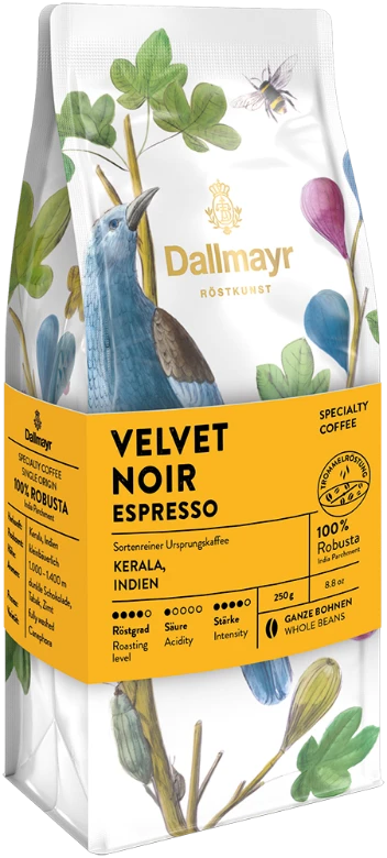 Dallmayr VELVET NOIR ESPRESSO 250g, 100% Robusta